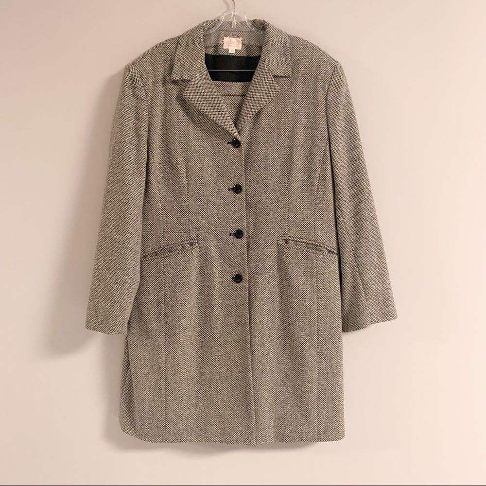Vintage | 90s | Matching Wool duster and skirt